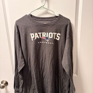 Team Apparel Patriots Gray Long Sleeve Tee